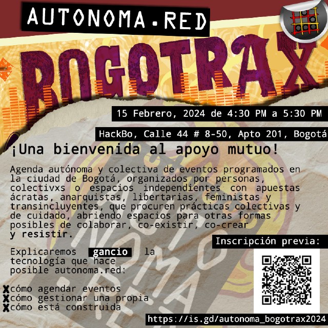 banner del taller autonoma.red en bogotrax