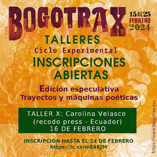 Banner del taller Edición especulativa en bogotrax