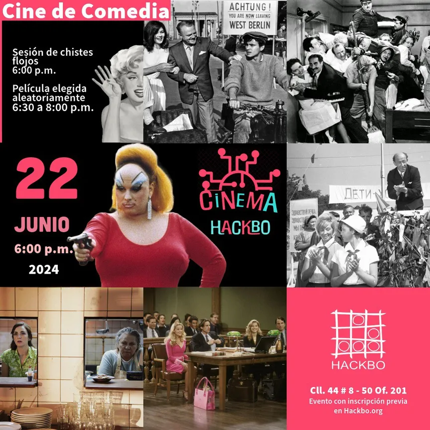 Cinema HackBo: Cine de comedia | Sabado 22 de junio 2024